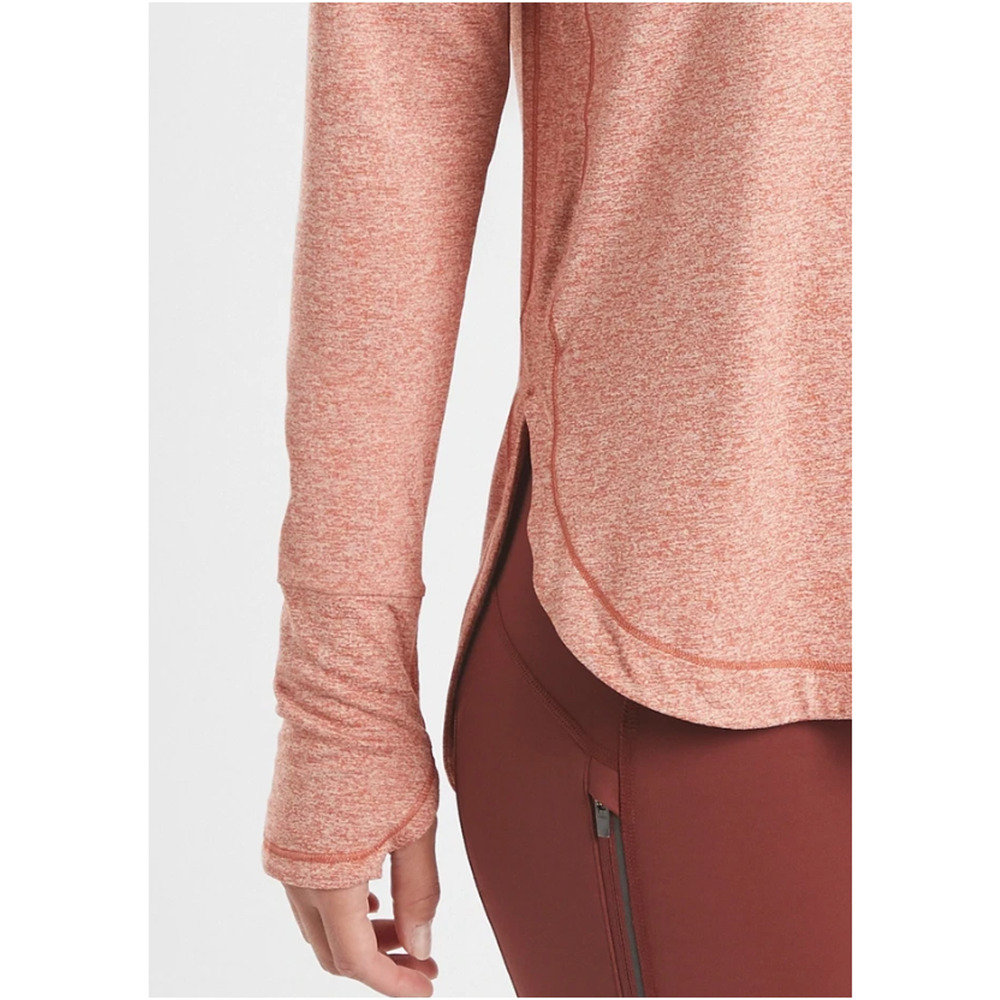 Athleta Uptempo Hoodie Sweatshirt Womens Large Cameo Orange Athleisure 382882 - Picture 3 of 13